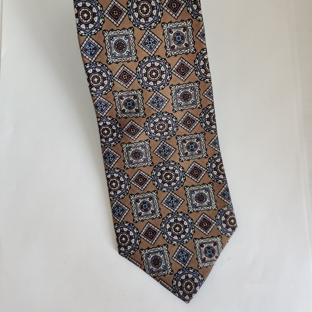 Vintage Givenchy Baroque Pattern Silk Tie